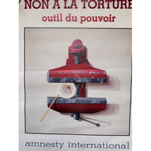 189 - Promotional Poster, Amnesty International, 69.5 cm x 51 cm.

This lot is available for in-house ship... 