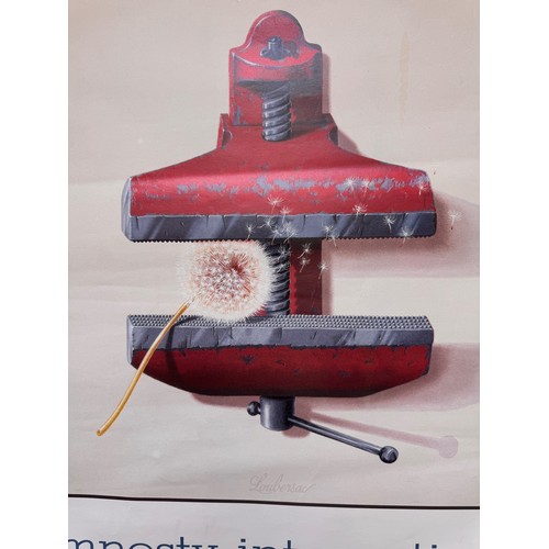 189 - Promotional Poster, Amnesty International, 69.5 cm x 51 cm.

This lot is available for in-house ship... 