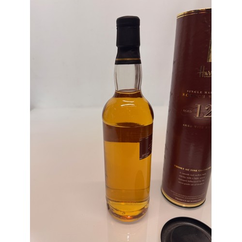206 - Wines and spirits, Whisky, a boxed 70 cl bottle Harrods Single Mat 12 year old Scotch Whisky.

This ... 