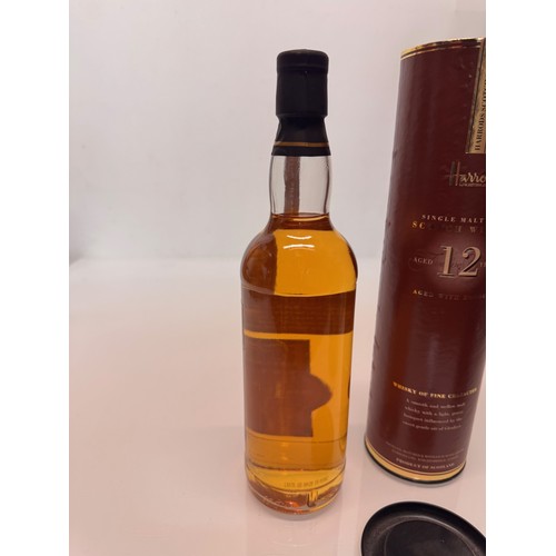 206 - Wines and spirits, Whisky, a boxed 70 cl bottle Harrods Single Mat 12 year old Scotch Whisky.

This ... 