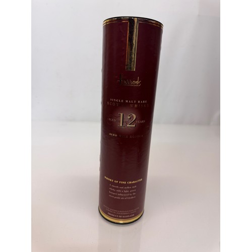 206 - Wines and spirits, Whisky, a boxed 70 cl bottle Harrods Single Mat 12 year old Scotch Whisky.

This ... 