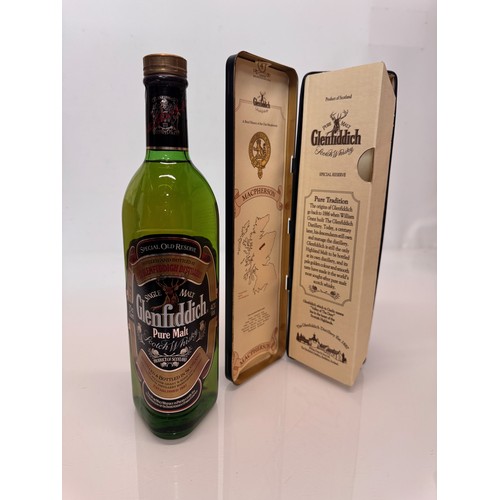 208 - Wines and spirits, Whisky, a Clan Tin boxed 750 ml bottle Glenffidich Special Old Reserve Scotch Whi... 