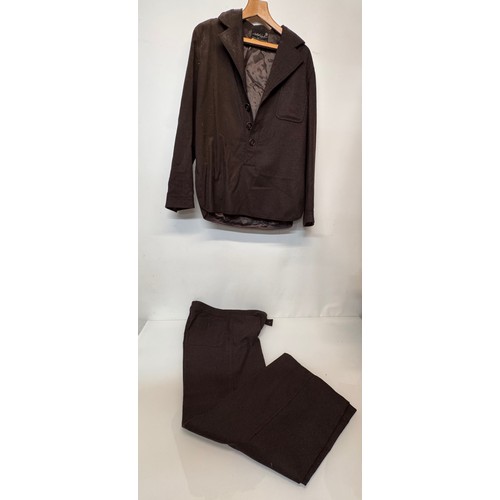 217 - Clothing, Fashion designer, Christopher McDonnel a 1970's woolen smock with bell bottom flared trous... 