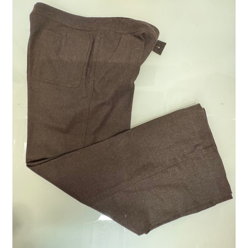 217 - Clothing, Fashion designer, Christopher McDonnel a 1970's woolen smock with bell bottom flared trous... 