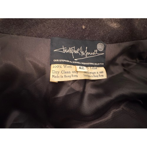 217 - Clothing, Fashion designer, Christopher McDonnel a 1970's woolen smock with bell bottom flared trous... 