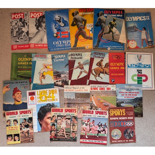 230 - Ephemera, athletics, sports, Olympics, a collection of post war Olympics ephemera.

This lot is avai... 