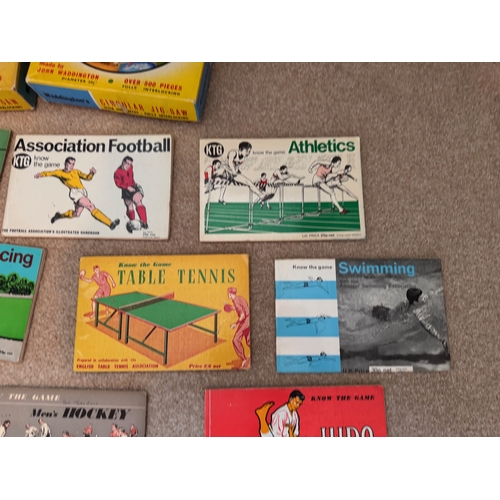 231 - Ephemera, sports, athletics, cricket, football, books, jigsaws, etc. A collection of sporting epheme... 