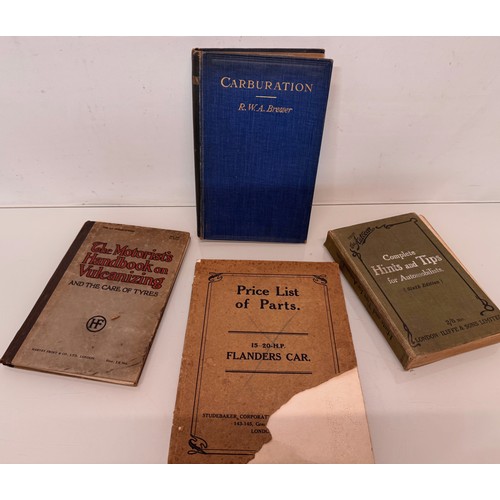 291 - Automobilia, early motoring trade reference guides and an illustrated Parts catalogues for a Edwardi... 