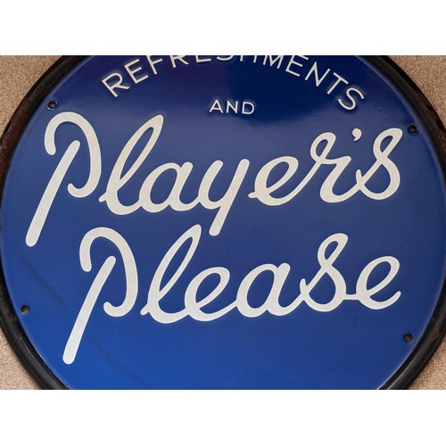 294 - Enamel shop advertising sign Players Please.

This lot is available for in-house shipping