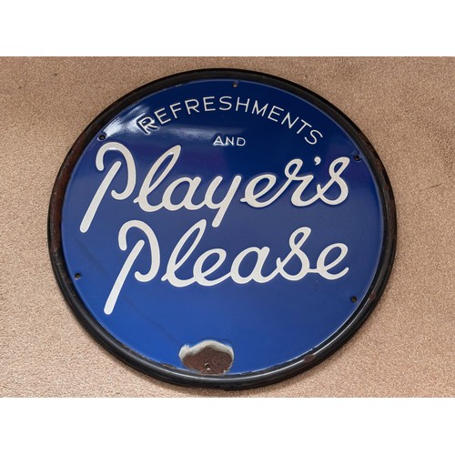 294 - Enamel shop advertising sign Players Please.

This lot is available for in-house shipping