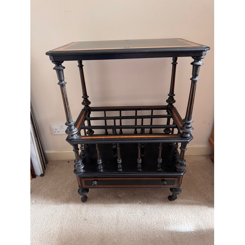 301 - Furniture, a Biedermeier Canterbury wotnot, 61cm x 40 cm x 88cm high.

This lot is collection only