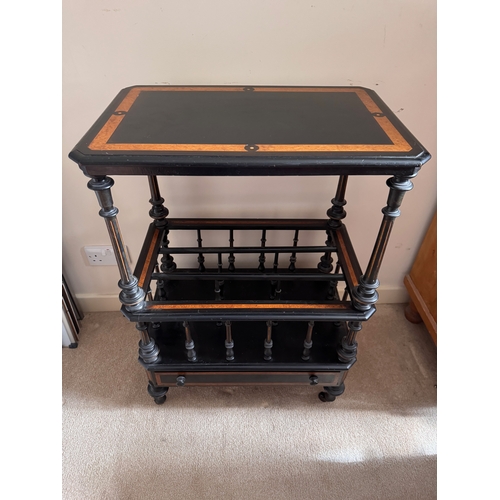 301 - Furniture, a Biedermeier Canterbury wotnot, 61cm x 40 cm x 88cm high.

This lot is collection only