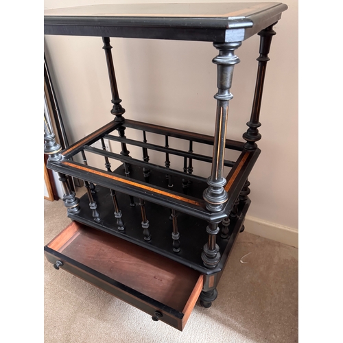 301 - Furniture, a Biedermeier Canterbury wotnot, 61cm x 40 cm x 88cm high.

This lot is collection only