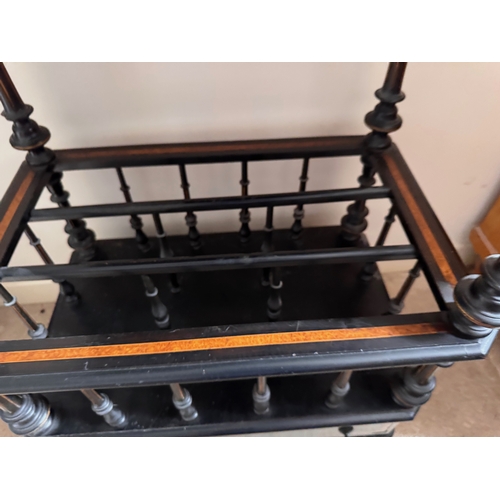 301 - Furniture, a Biedermeier Canterbury wotnot, 61cm x 40 cm x 88cm high.

This lot is collection only