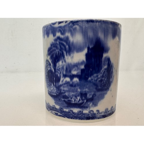 338 - English stoneware pottery, two decorated pots one marked for G Jones decorated with english country ... 