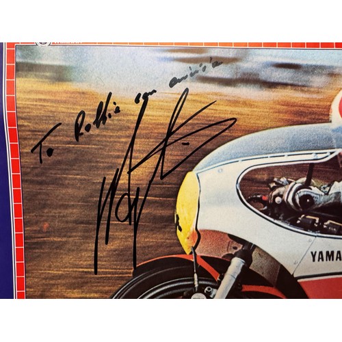 29 - Motor Racing, automobilia, signed factory Yamaha 1970's World 500cc champion Giacomo Agostini. 60 cm... 