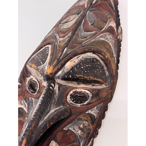 Papua New Guinea tribal art, a hand carved and hand painted Murik ...