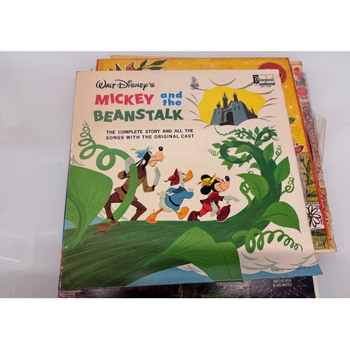 17 - Records, a small collection of vinyl LP's, John Lennon, Woodstock, Martin Luther King, Clockwork Ora... 