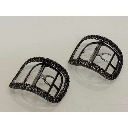37 - A pair of shoe buckles.

This lot is available for in-house shipping.