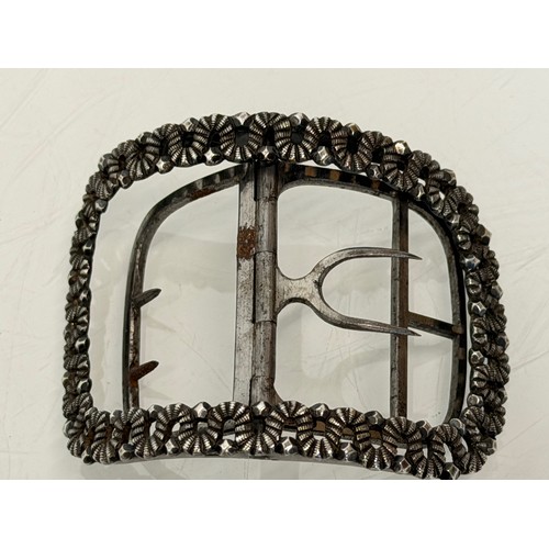 37 - A pair of shoe buckles.

This lot is available for in-house shipping.