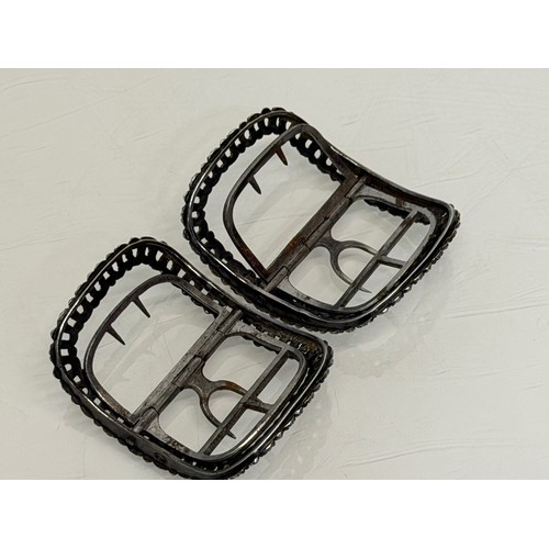 37 - A pair of shoe buckles.

This lot is available for in-house shipping.