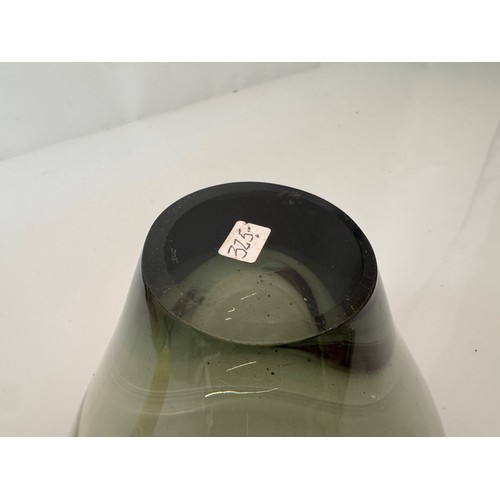 43 - Danish art glass, mid century design, Thule series glass bowl by Per Lutken for Holmegaard,  22 cm w... 