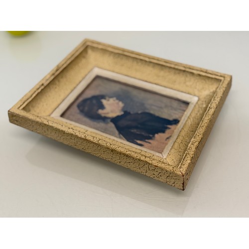 6 - Art, a framed portrait of a Woman, label to the rear, 24 cm x 19 cm.

This lot is available for in-h... 