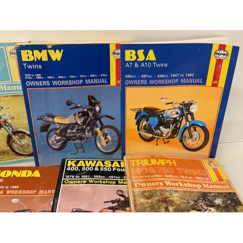 234 - Automobilia, workshop equipment, a collection of motorcycle repair manuals, Haynes etc, 47 in all.