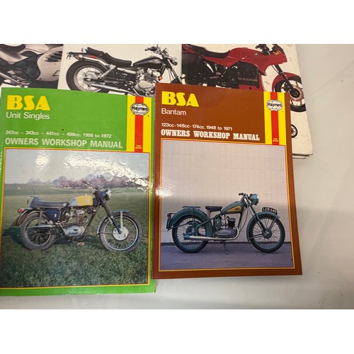 234 - Automobilia, workshop equipment, a collection of motorcycle repair manuals, Haynes etc, 47 in all.