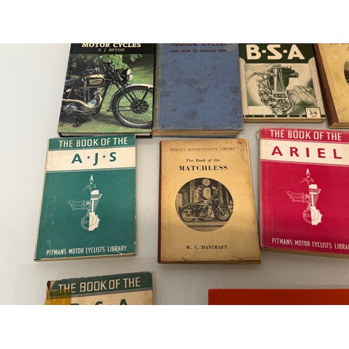 234 - Automobilia, workshop equipment, a collection of motorcycle repair manuals, Haynes etc, 47 in all.