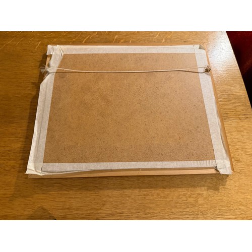 239 - Automobilia Art,a  Jaguar Racing Car at Speed at Le Mans, an original painting of Mike Hawthorn in 1... 