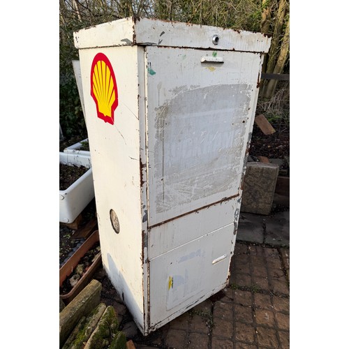 230 - Petrolania, Automobilia, forecourt oil dispenser, vintage garage double sided oil cabinet marked for... 
