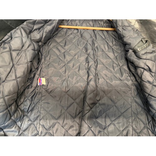 183 - Vintage clothing, Military uniforms, a unusual leather version of a US Navy Peacoat by Schott of New... 