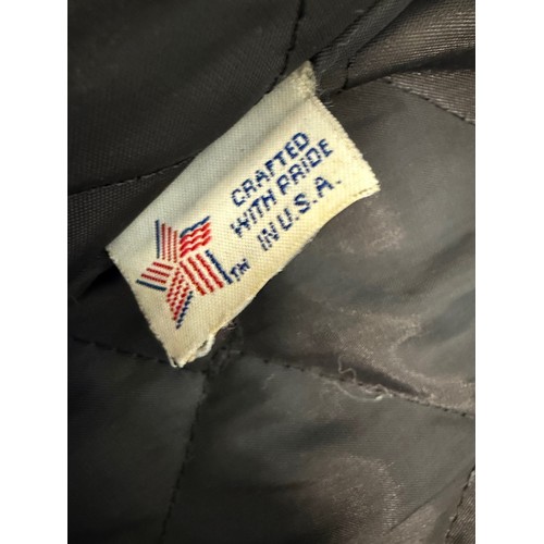 183 - Vintage clothing, Military uniforms, a unusual leather version of a US Navy Peacoat by Schott of New... 