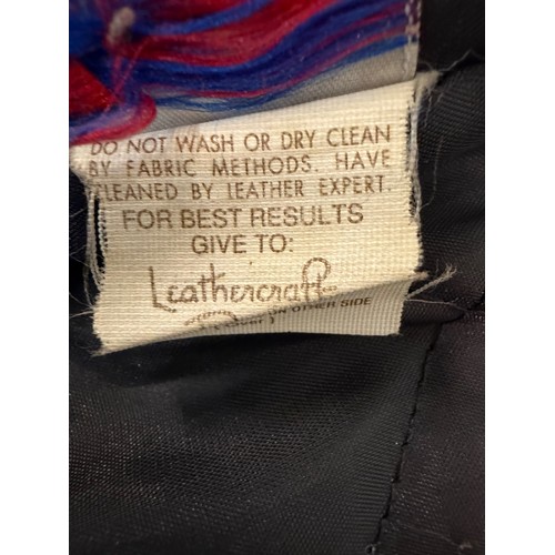 183 - Vintage clothing, Military uniforms, a unusual leather version of a US Navy Peacoat by Schott of New... 