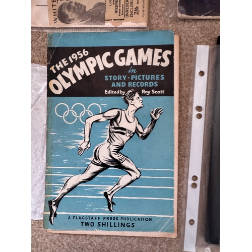 473 - Sporting ephemera, progammes, tickets, a collection of Athletics and olympics ephemera.

This lot is... 