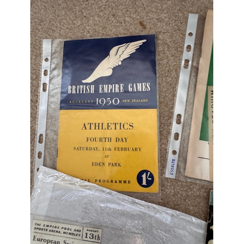 473 - Sporting ephemera, progammes, tickets, a collection of Athletics and olympics ephemera.

This lot is... 