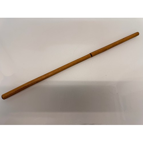 480 - Militaria, a bamboo swagger stick, from a mamber of the Cambridgshire Regt WWII. 2 Feet long.

This ... 