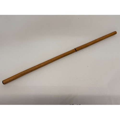 480 - Militaria, a bamboo swagger stick, from a mamber of the Cambridgshire Regt WWII. 2 Feet long.

This ... 