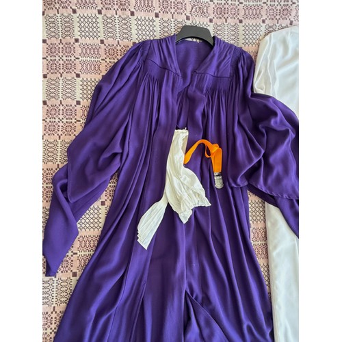 187 - Medals and awards, Vintage clothing, two choir members gowns and choral society award from the Bisho... 