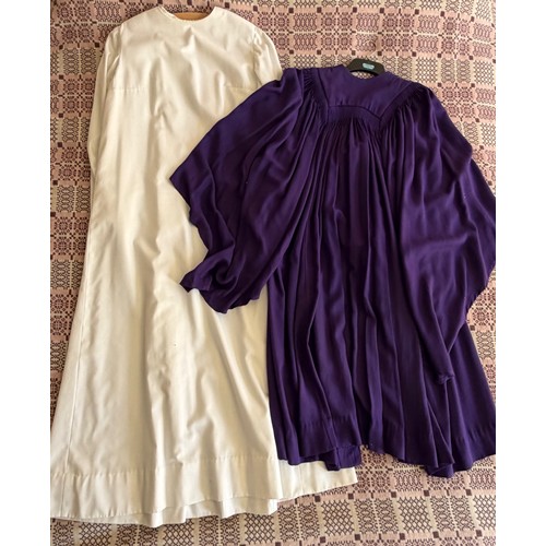 187 - Medals and awards, Vintage clothing, two choir members gowns and choral society award from the Bisho... 