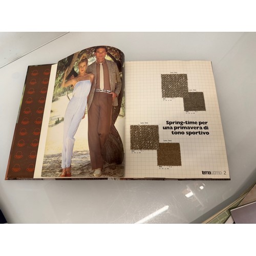204 - Vintage Fashions, a manufactuers catalogue for 1980 gents clothing, with material samples inside.

T... 
