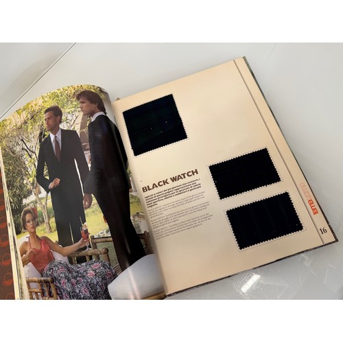 204 - Vintage Fashions, a manufactuers catalogue for 1980 gents clothing, with material samples inside.

T... 