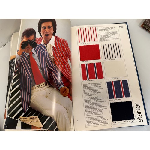 205 - Vintage Fashions, a manufactuers catalogue for 1973 gents clothing, with material samples inside.

T... 