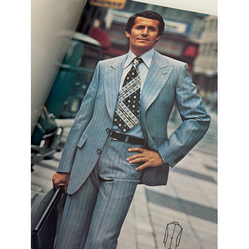 206 - Vintage Fashions, a manufactuers catalogue for 1976 gents clothing, with design samples inside.

Thi... 