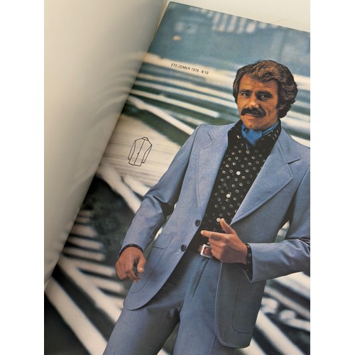 206 - Vintage Fashions, a manufactuers catalogue for 1976 gents clothing, with design samples inside.

Thi... 