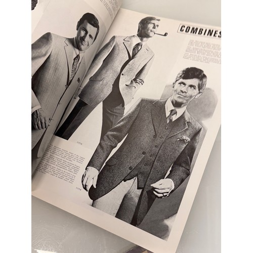 210 - Vintage Fashions, a manufactuers catalogue for 1970 gents clothing, with design illustrations inside... 