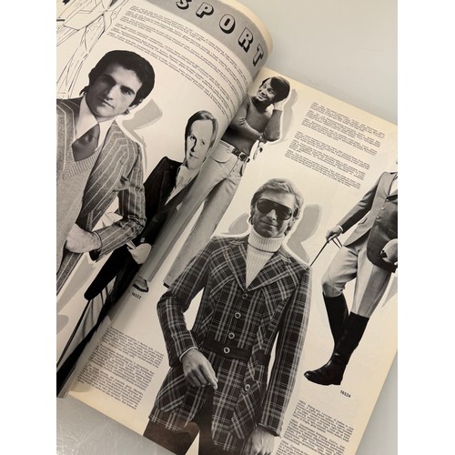 211 - Vintage Fashions, a manufactuers catalogue for 1974 gents clothing, with design illustrations inside... 