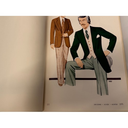 209 - Vintage Fashions, a manufactuers catalogue for 1976 gents clothing, with illustrated designs inside.... 