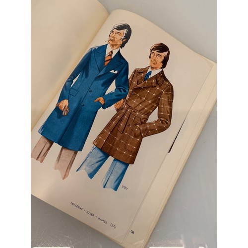 209 - Vintage Fashions, a manufactuers catalogue for 1976 gents clothing, with illustrated designs inside.... 